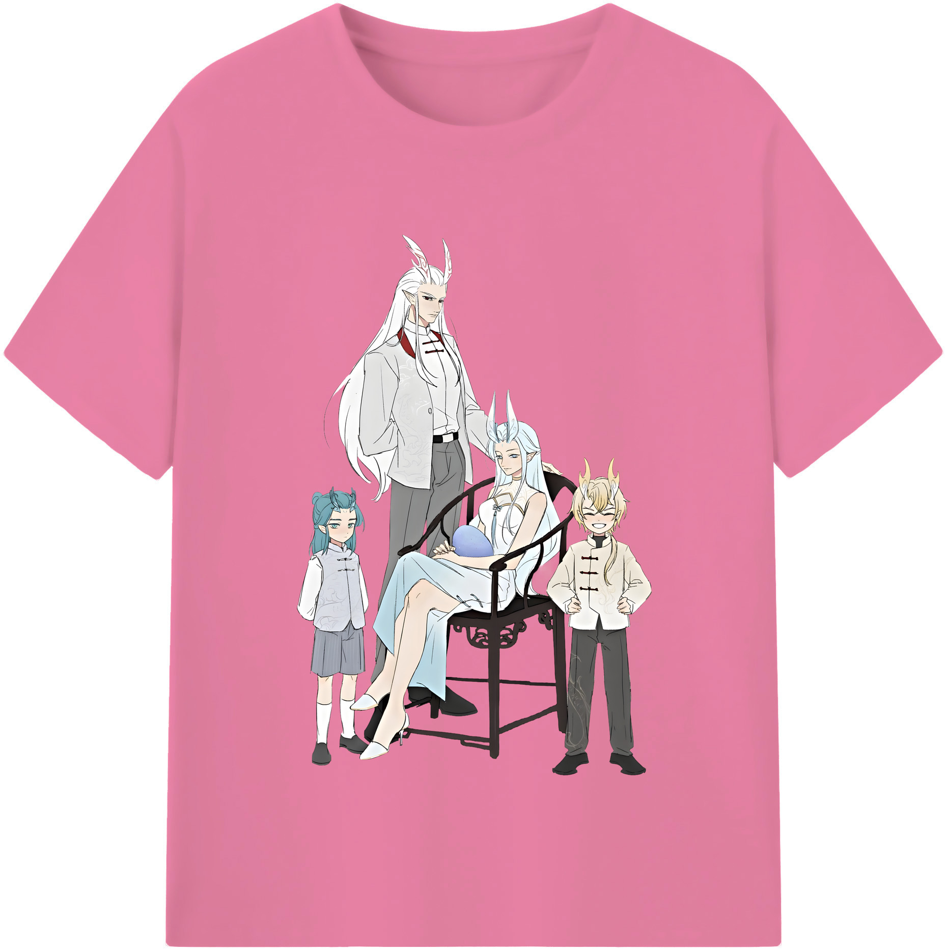 （画像用） Ne Zha 2 ナタ 魔童の大暴れ 綿100％半袖Tシャツ（フロントプリント）